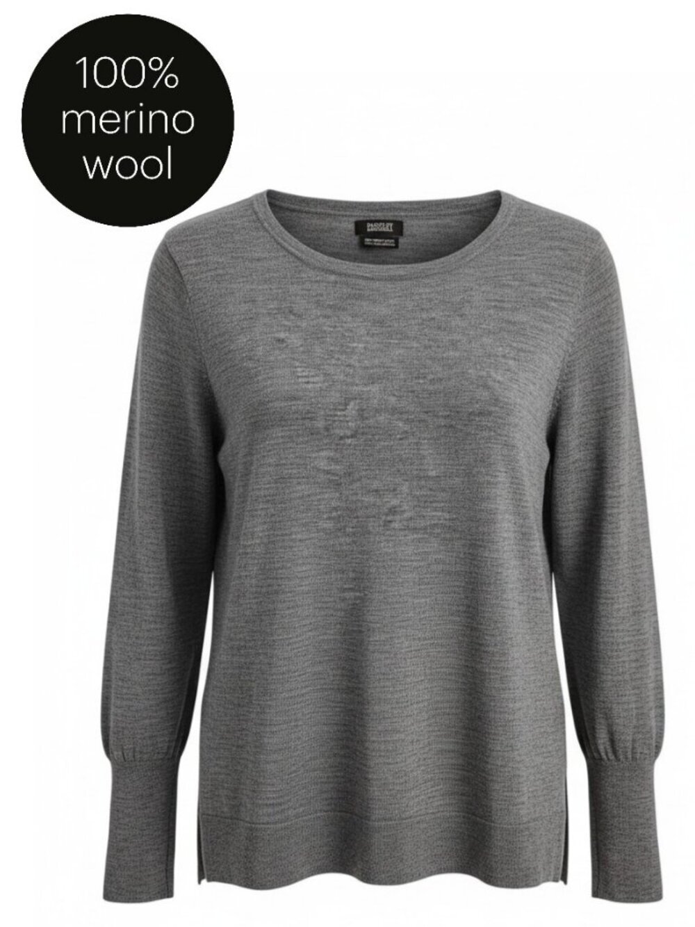 BADGLEY MISCHKA Grey 100% Merino Wool Lightweight Sweater xl